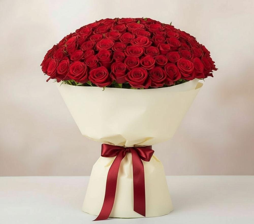 Букет 101 Красная роза Милано в Ржеве