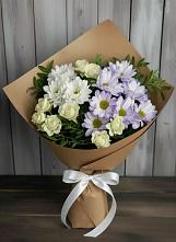 Букет цветов из:  Хризантемы и Розы #REPLACE_PRED# Ржеве