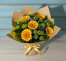 Букет цветов из:  Герберы и Хризантемы в Ржеве