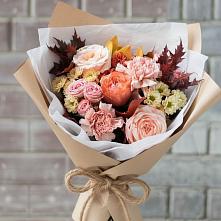 Букет цветов из:  Гвоздики, Хризантемы и Розы в Ржеве
