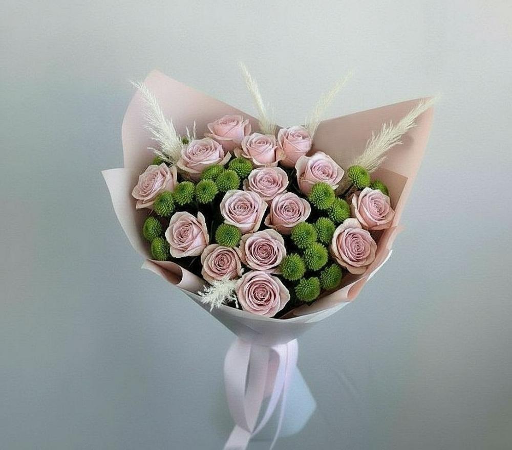 Букет цветов из: Розы и Хризантемы в Ржеве