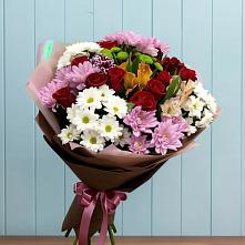 Букет цветов из:  Розы, Хризантемы и Альстромерии в Ржеве