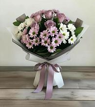 Букет цветов из:  Хризантемы и Розы в Ржеве