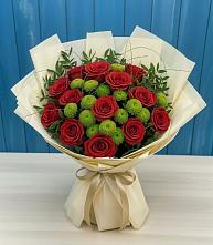 Букет цветов из:  Розы и Хризантемы в Ржеве