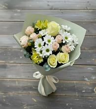 Букет цветов из:  Альстромерии, Розы и Хризантемы в Ржеве