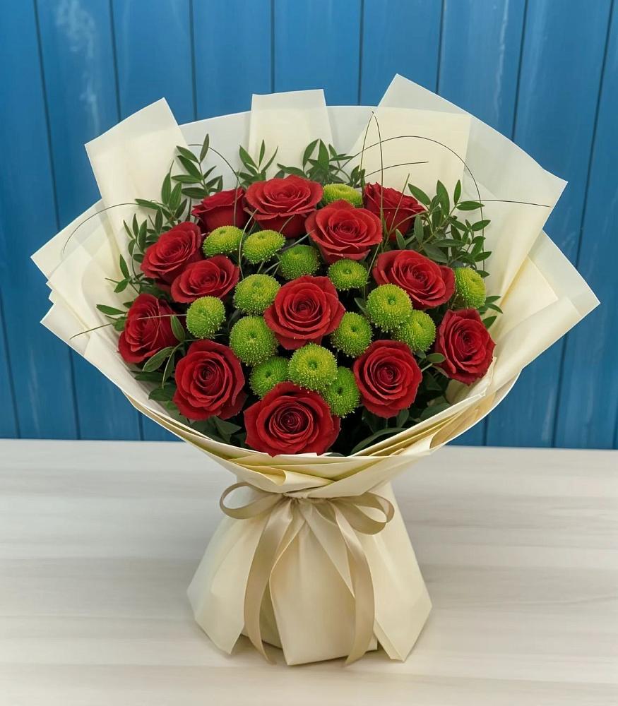 Букет цветов из: Розы и Хризантемы в Ржеве